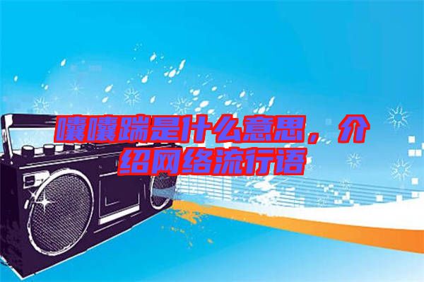 囔囔踹是什么意思，介紹網(wǎng)絡(luò)流行語