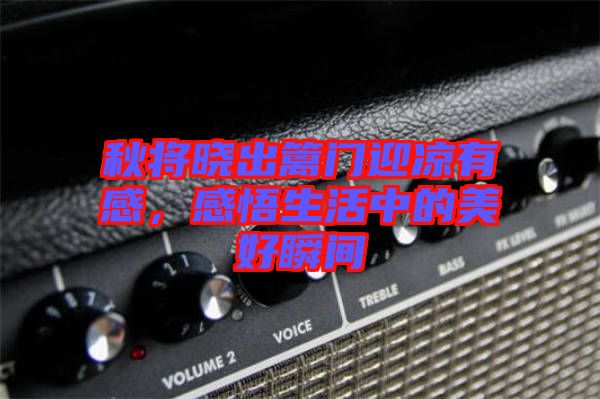 秋將曉出籬門迎涼有感，感悟生活中的美好瞬間