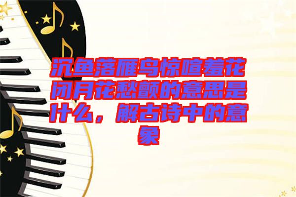沉魚落雁鳥驚喧羞花閉月花愁顫的意思是什么，解古詩中的意象
