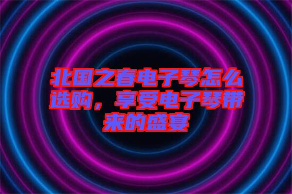 北國之春電子琴怎么選購，享受電子琴帶來的盛宴