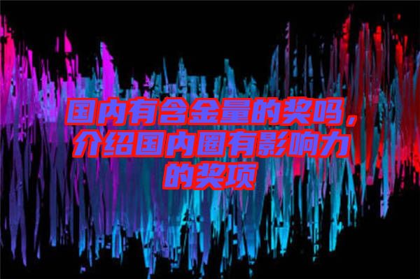 國(guó)內(nèi)有含金量的獎(jiǎng)嗎，介紹國(guó)內(nèi)圈有影響力的獎(jiǎng)項(xiàng)