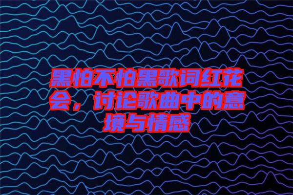 黑怕不怕黑歌詞紅花會(huì)，討論歌曲中的意境與情感