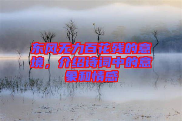 東風(fēng)無(wú)力百花殘的意境，介紹詩(shī)詞中的意象和情感