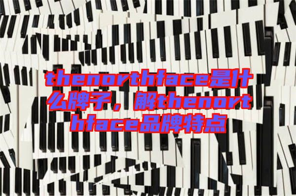 thenorthface是什么牌子，解thenorthface品牌特點