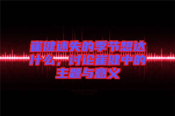 崔健迷失的季節(jié)想達(dá)什么，討論崔健中的主題與意義