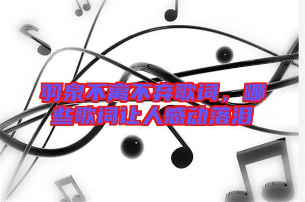 羽泉不離不棄歌詞，哪些歌詞讓人感動落淚