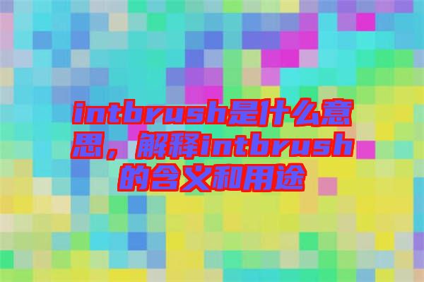 intbrush是什么意思，解釋intbrush的含義和用途