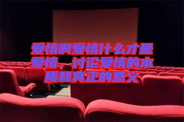 愛情啊愛情什么才是愛情，討論愛情的本質(zhì)和真正的意義