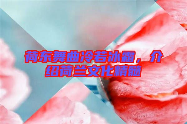 荷東舞曲冷若冰霜，介紹荷蘭文化精髓