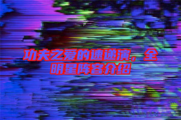 功夫之愛的速遞演，全明星陣容介紹