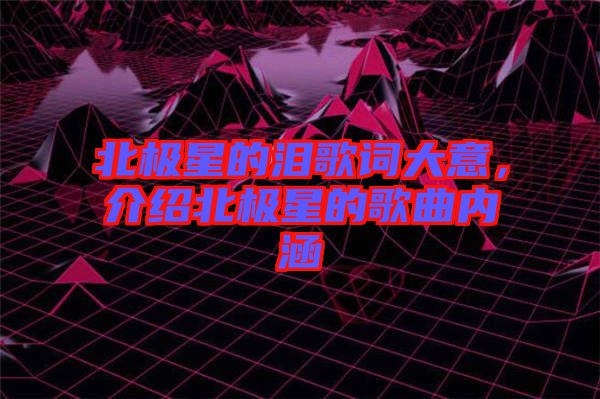 北極星的淚歌詞大意，介紹北極星的歌曲內(nèi)涵