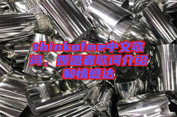 thinkofme中文歌詞，原唱者歌詞介紹和情感達