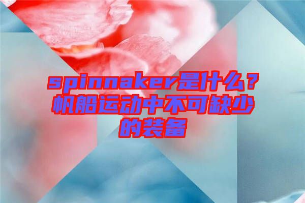 spinnaker是什么？帆船運動中不可缺少的裝備