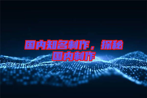 國內(nèi)知名制作，探秘國內(nèi)制作