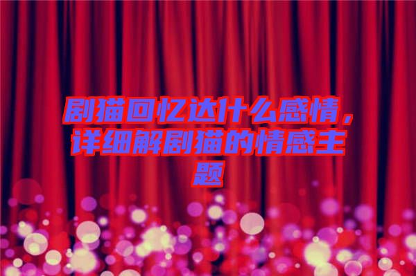 劇貓回憶達(dá)什么感情，詳細(xì)解劇貓的情感主題