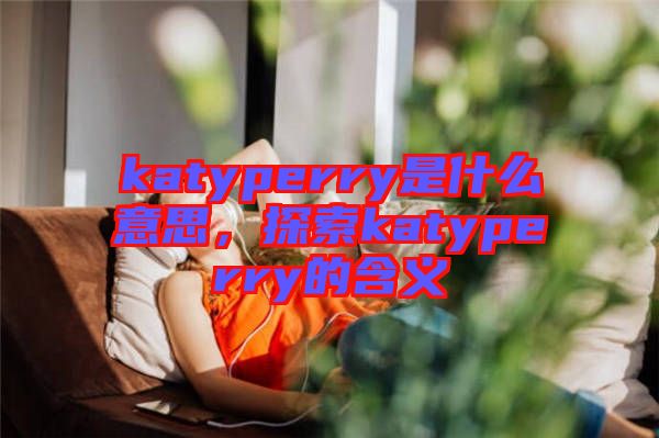 katyperry是什么意思，探索katyperry的含義