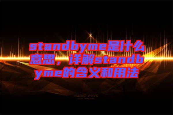 standbyme是什么意思，詳解standbyme的含義和用法