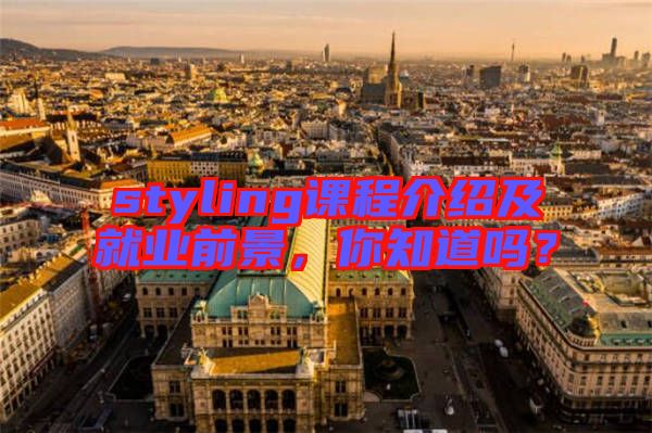 styling課程介紹及就業(yè)前景，你知道嗎？