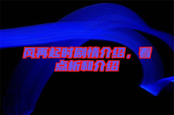 風(fēng)再起時(shí)劇情介紹，看點(diǎn)析和介紹