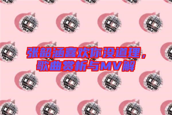 張韶涵喜歡你沒道理，歌曲賞析與MV解