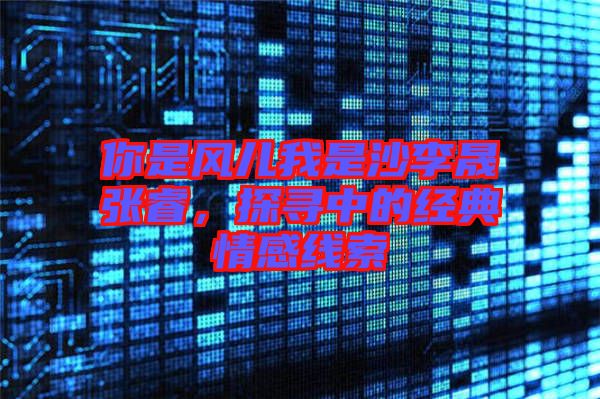 你是風(fēng)兒我是沙李晟張睿，探尋中的經(jīng)典情感線索