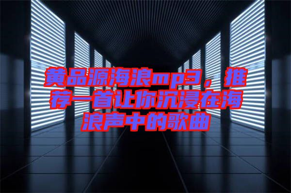 黃品源海浪mp3，推薦一首讓你沉浸在海浪聲中的歌曲