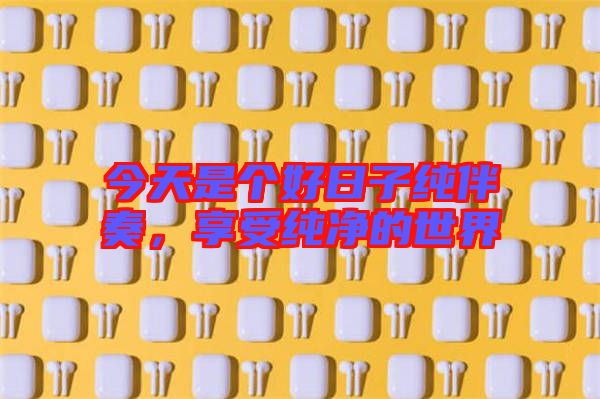 今天是個好日子純伴奏，享受純凈的世界