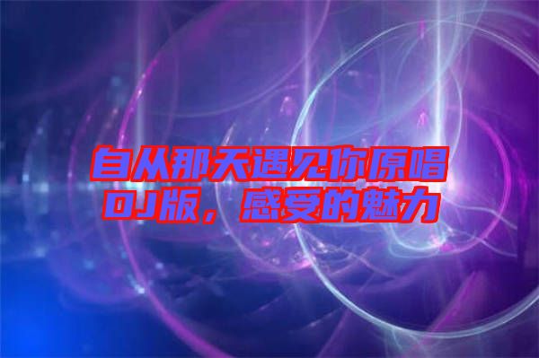 自從那天遇見你原唱DJ版，感受的魅力