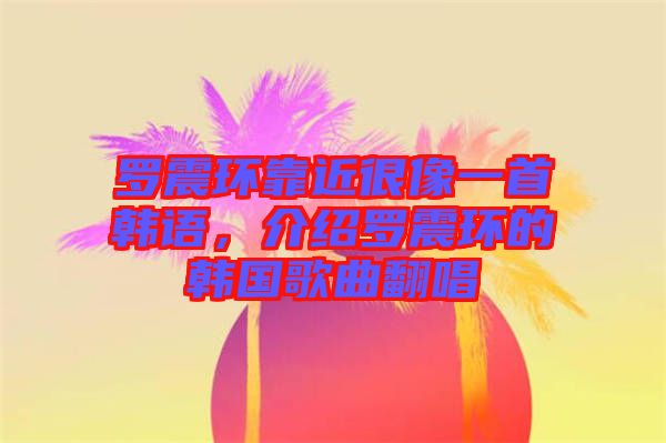 羅震環(huán)靠近很像一首韓語，介紹羅震環(huán)的韓國歌曲翻唱