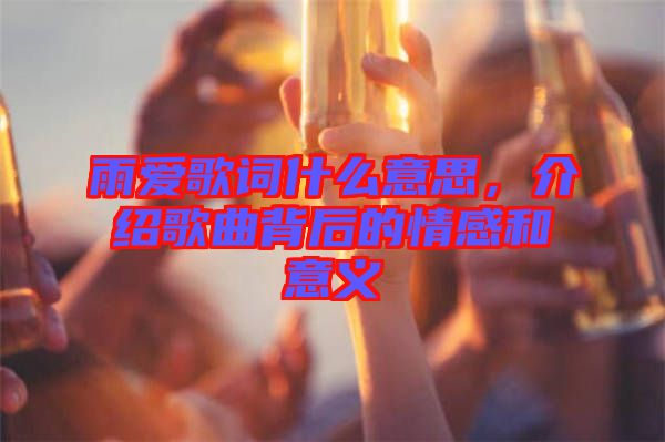 雨愛歌詞什么意思，介紹歌曲背后的情感和意義
