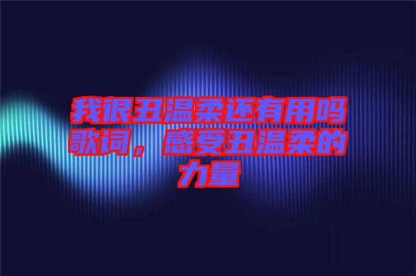 我很丑溫柔還有用嗎歌詞，感受丑溫柔的力量