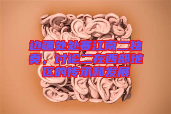 邊疆處處賽江南二獨(dú)奏，討論二在西部地區(qū)的傳承和發(fā)展
