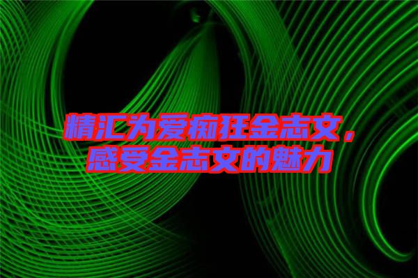 精匯為愛(ài)癡狂金志文，感受金志文的魅力