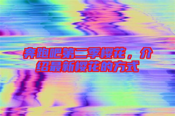 奔跑吧第二季櫻花，介紹最新櫻花的方式