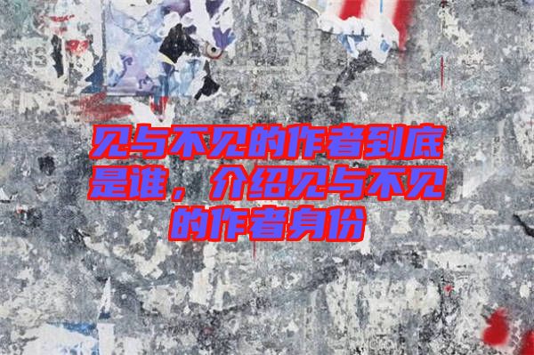 見與不見的作者到底是誰(shuí)，介紹見與不見的作者身份