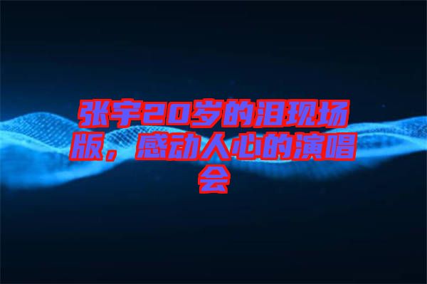 張宇20歲的淚現(xiàn)場版，感動人心的演唱會