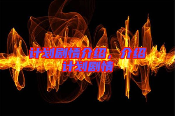計劃劇情介紹，介紹計劃劇情