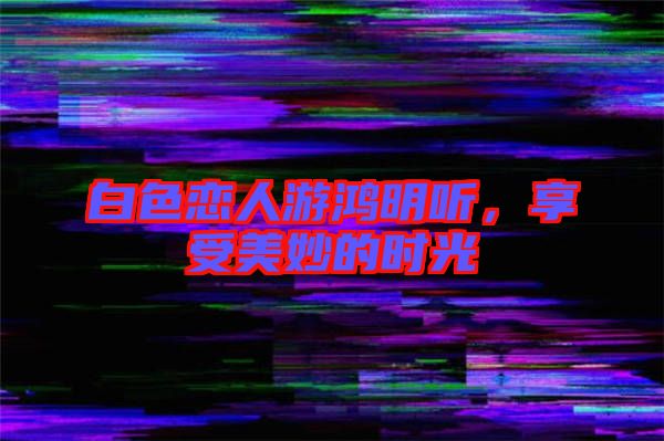 白色戀人游鴻明聽(tīng)，享受美妙的時(shí)光