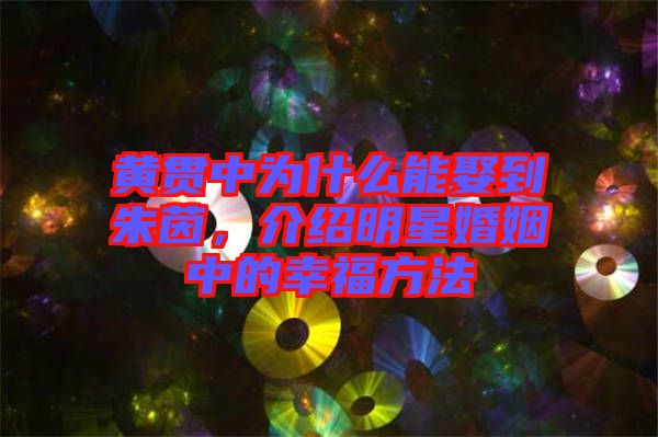 黃貫中為什么能娶到朱茵，介紹明星婚姻中的幸福方法