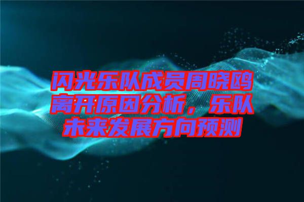 閃光樂隊成員周曉鷗離開原因分析，樂隊未來發(fā)展方向預(yù)測