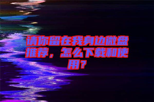 請你留在我身邊微盤推薦，怎么下載和使用？