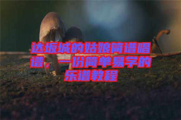 達(dá)坂城的姑娘簡(jiǎn)譜唱譜，一份簡(jiǎn)單易學(xué)的樂(lè)譜教程