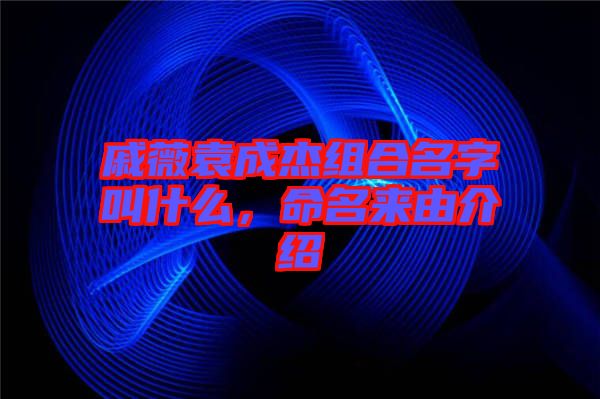 戚薇袁成杰組合名字叫什么，命名來由介紹