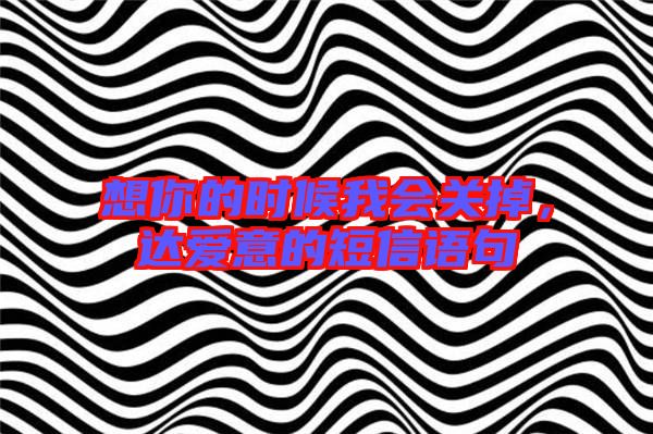 想你的時(shí)候我會(huì)關(guān)掉，達(dá)愛(ài)意的短信語(yǔ)句
