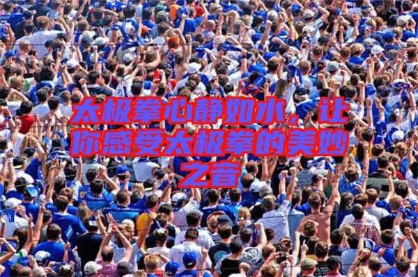 太極拳心靜如水，讓你感受太極拳的美妙之音