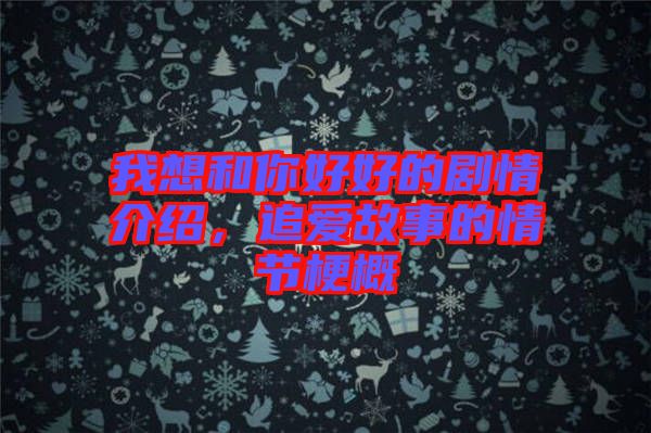 我想和你好好的劇情介紹，追愛故事的情節(jié)梗概