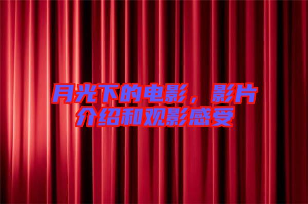 月光下的電影，影片介紹和觀影感受