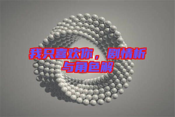 我只喜歡你，劇情析與角色解