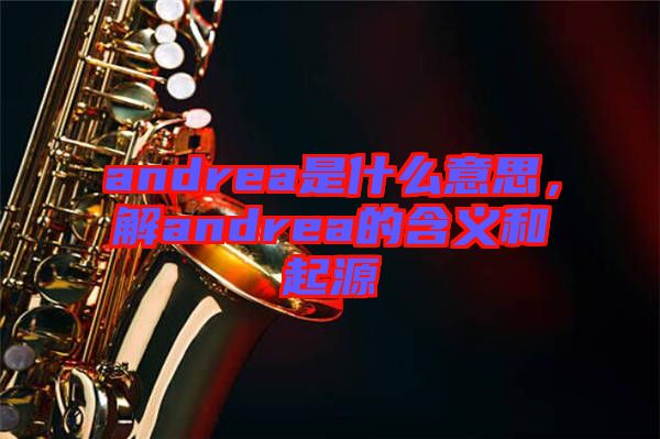 andrea是什么意思，解andrea的含義和起源
