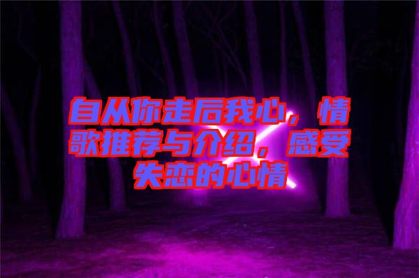 自從你走后我心，情歌推薦與介紹，感受失戀的心情